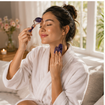 Amethyst Roller & Gua Sha Set