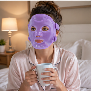Atsuwell Cooling Ice Face Eye Mask Set for Dark Circles and Puffiness 6 Gel Cold Packs for Face Eyes Soft Plush Lining Ice Pads Cold Compress Relaxation Cool Bag Included